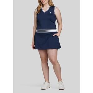 William Murray Classic Lacey Dress Navy Blue Athletic Performance